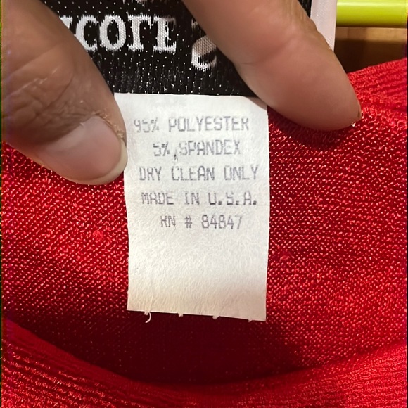 NWT Nicole Studio New York size 12 blouse red with black beaded fringe - Picture 6 of 6